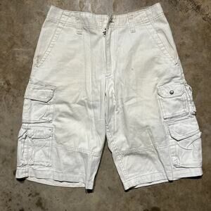 Vintage Y2k Plugg Co. Baggy White Loose Fit Cargos 30x12
